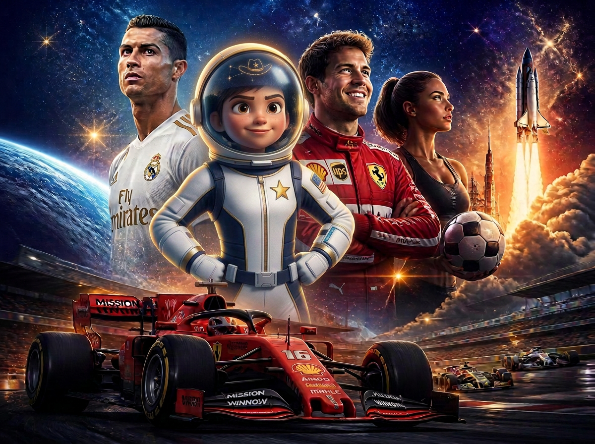 Space Cowboy Studios cinematic cast: athletes, animated heroes and racing legends